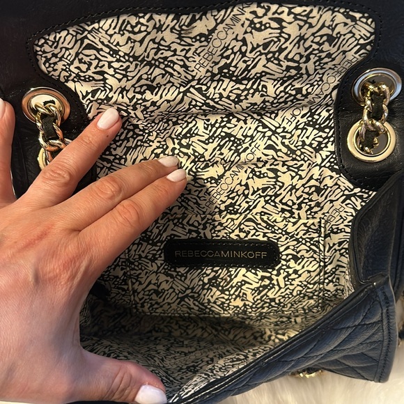Rebecca Minkoff Mini Affair Quilted Leather Bag EUC Black - Picture 5 of 5